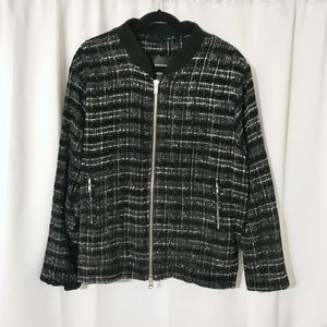 Tourne De Transmission Ikkat Yutok Bomber Jacket